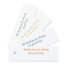 White with Hunter Green Confetti Cards Thank You Wedding Favor Tags Cards 25/pk