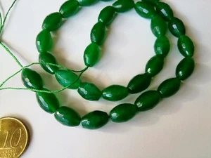 Perlas tonel facetado 12 x 8 mm cristal verde X hilo 31 UNIDADES y 38 cm - Imagen 1 de 3