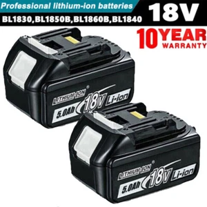2x Batería Para Makita BL1860B BL1850B BL1840B Genuina 18V LXT Li-Ion 5.0Ah  - Imagen 1 de 12