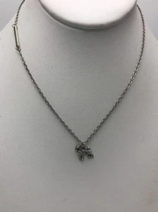 $80 Marc Jacobs tono plata caniche encanto collar MJ 3B - Imagen 1 de 9