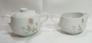 Rosenthal MARGARET ROSE Raymond Loewy Form E Sugar Bowl w Lid Creamer Jug - Picture 1 of 11