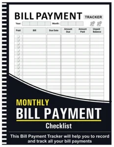 Bill Tracker Notebook: Monthly Bill Organizer & Planner for Budgeting Financial, - Picture 1 of 2