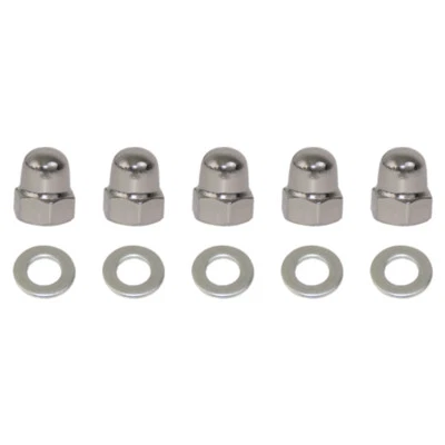 Hutmuttern DIN1587 + Scheiben DIN125 geeignet für Gewindestangen o. Ankerstangen - Bild 1 von 2