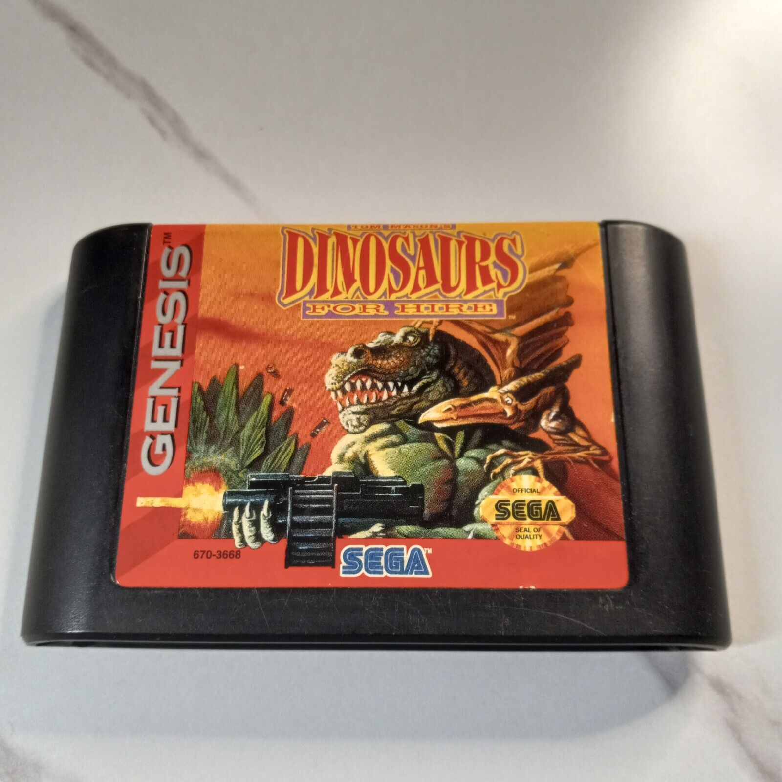 Dinosaurs for Hire cartridge (Sega Genesis, 1993) TESTED AND WORKING 