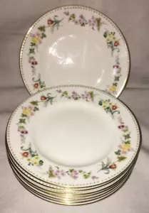 Set Of 8 WEDGWOOD MIRABELLE CAKE PLATE, BREAD AND BUTTER PLATE - Picture 1 of 2