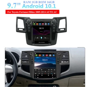 9.7" Vertical Android Radio GPS Navi 16G For 05-14 Toyota Fortuner/Hilux AUTO AC - Bild 1 von 24