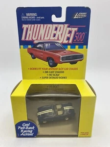 JOHNNY LIGHTNING THUNDERJET 500 AZUL con rayas blancas OJOS DE SERPIENTE COBRA - Imagen 1 de 5