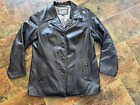 VTG 1980-1990s Wilson Leather Black Blazer Jacket Women's 1X button front Lined