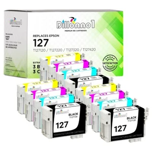 T127 fits Epson T127 Ink Cartridge for Epson Workforce WF-7010 WF-7510 WF-7520 - Picture 1 of 6