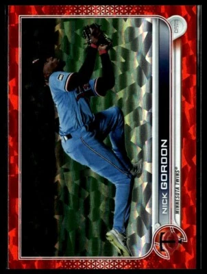 2022 Topps 598 Nick Gordon Minnesota Twins Orange Foil 003/299 - Image 1 of 2