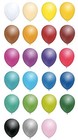 12" INCH STANDARD LATEX BALLOONS - ALL COLOURS - 10