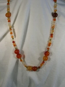 20" Carnelian Bead Necklace - Picture 1 of 2