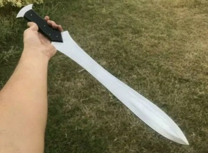 KC 20" Xiphos greco doppio bordo fatto a mano D2 acciaio manico corno di bufalo - Foto 1 di 6
