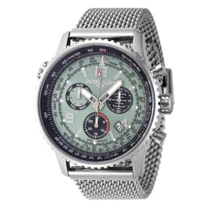 NEW CHASE DURER CDW-0071 FLIGHT COMMANDER SWISS CHRONO SAPPHIRE GREEN SS WATCH - Picture 1 of 3