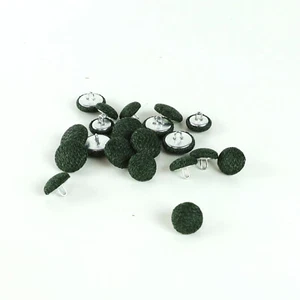 Forest Green Woven Upholstery Furnishing Loop Back Buttons in 17mm 21mm - Picture 1 of 4