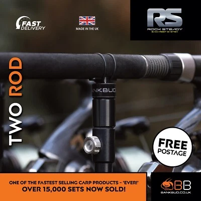 NEU Bank BUG Rock Steady Rückenlehnesystem V1 für Karpfenangeln ZWEISTANGENPACK