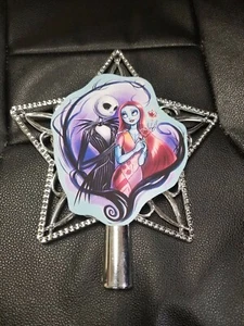 Nightmare Before Christmas Disney inspired Tree Topper Ornament Jack & Sally #1 - Picture 1 of 6