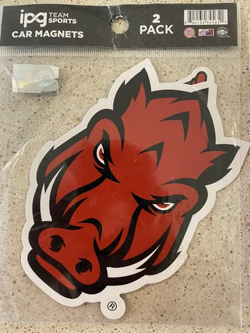 IPG Team Sports 2 Pack Car/locker Magnets Arkansas Razorbacks Cover