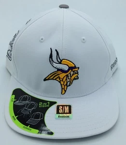 NFL Minnesota Vikings Reebok Adult Structured Flex Fit 2-In-1 Visor Cap Hat NEW! - Picture 1 of 5