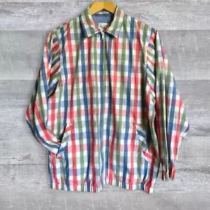 Koret Francisca Vintage 90s Lightweight Jacket S Pastel Plaid Coastal Preppy - Bild 1 von 6