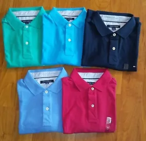 Nuevo con etiquetas Camisa polo de malla Tommy Hilfiger para hombre ajuste clásico manga corta - Imagen 1 de 2