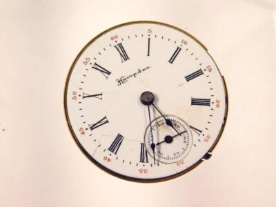 1903 HAMPDEN "MOLLY STARK" 3/0S 7J POCKET WATCH MOVEMENT PARTS/REPAIR - Image 1 of 2