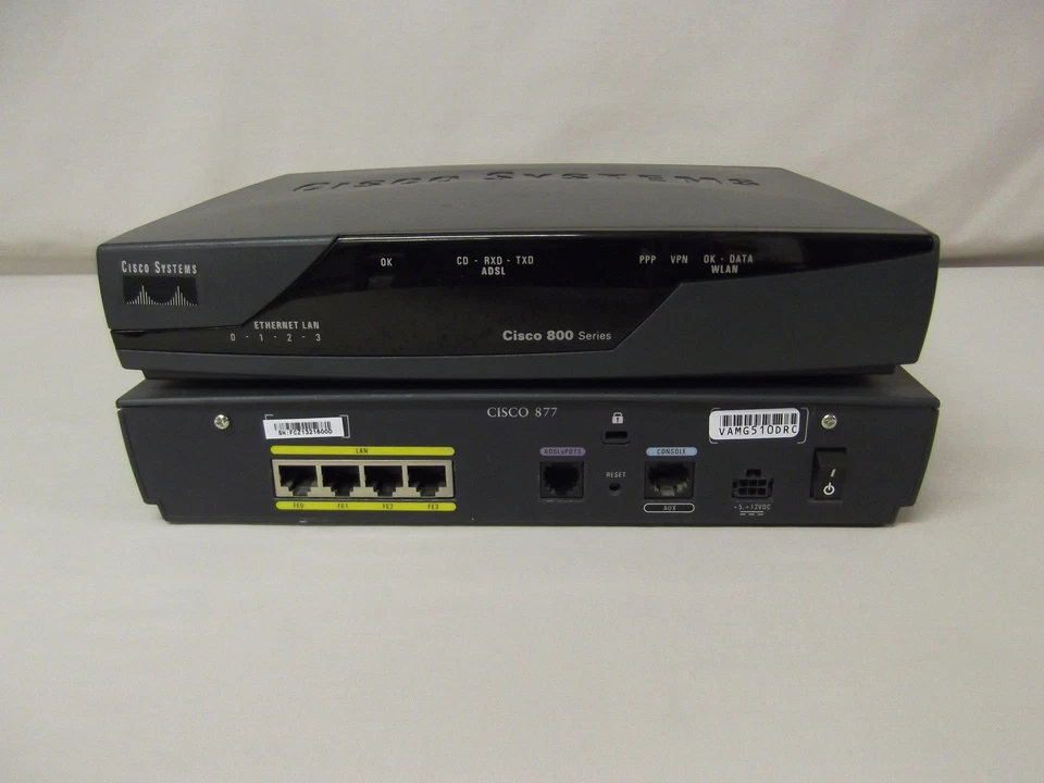 CISCO877-K9 Cisco 877 ADSL Integrated Service Router - Image 1 of 1