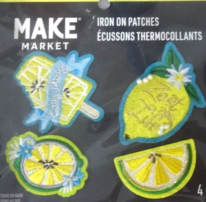 Lemon Applique Patch Iron On 2" - 2.5" New Set of 4 - Picture 1 of 1