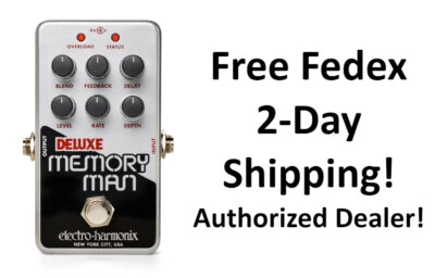 New Electro-Harmonix EHX Nano Deluxe Memory Man Delay Guitar Effects Pedal - Image 1 of 4