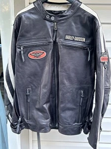 Harley Davidson Men COMMAND schwarze Lederjacke Herren Größe 3XL 98007-18VM - Bild 1 von 14