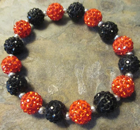 Harley Davidson-Cincinnati Bengals *Bling*Bling*Crystal-Orange/Black-Bracelet Cover