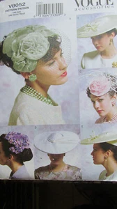 *Vogue 8052 Retro Hats Vintage 1950's Style All Sizes Uncut Sewng Pattern - Picture 1 of 2
