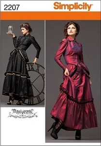 Chaqueta Gótica Simplicity 2207 Steampunk Falda Bustil Disfraz Patrón de Costura Sin Cortar - Imagen 1 de 6
