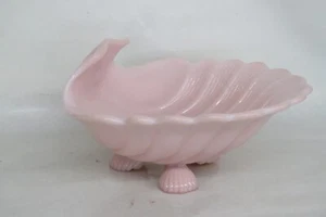 Cambridge Crown Tuscan Style Pink Milk Glass Sea Shell Large Footed Bowl 2951B - Picture 1 of 16