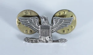 Spilla vintage argento sterling guerra aquila insegna militare USA - Foto 1 di 3