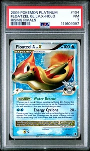 2009 POKEMON PLATINUM RISING RIVALS FLOATZEL GL LV.X #104 PSA 7 NM #111604097 - Picture 1 of 2