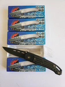 Lot of 4 Aerotek Pocket Knife Bundle New frost Cutlery Matte Finish - Picture 1 of 13