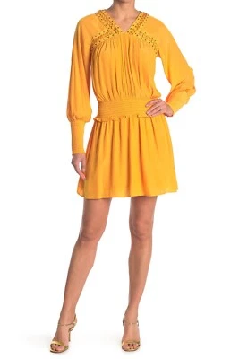 Ramy Brook Kelley Lace Detail Mini Dress Buttercup Yellow XS NWT - Изображение 1 из 4