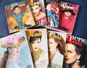 HARPERS & QUEEN - eight defective issues from 1987 - 1989 - Picture 1 of 24