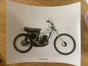 1975 Honda CR125 M1 Elsinore B/W Dealer Press Photo “Scarce” - Picture 1 of 6