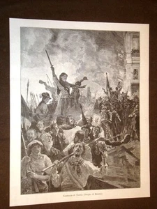 Incisione del 1884 L'ingresso di Giuseppe Garibaldi a Napoli - Picture 1 of 1