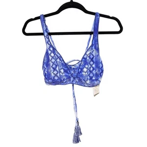 Top de bikini Becca by Rebecca Virtue para mujer Up In The Clouds talla L azul nuevo con etiquetas - Imagen 1 de 6