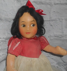 SCHNEEWITTCHEN Stoff 1930er-40er Ära 16" ideale Puppe alles original OG Disney Prinzessin - Bild 1 von 9