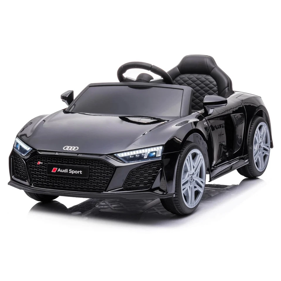 Macchina Elettrica 12V Audi R8 Sport Nero per Bambini Auto Telecomandata Luci LE - Immagine 1 di 4