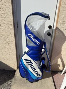 Rare 90s Vintage Mizuno Staff Tour Golf Cart Bag With Rain Cover - Picture 1 of 9