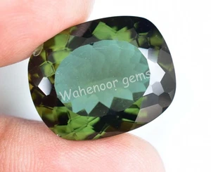 Natural Hiddenite 24.05 Ct Green Cushion Rare Certified Stunning Gemstone - Picture 1 of 6