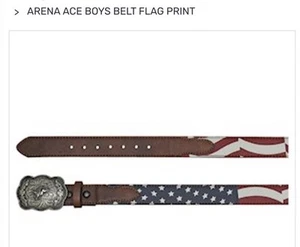 Arena Ace Boys L Belt American Flag Rodeo Horses Bulls Independence - Picture 1 of 16