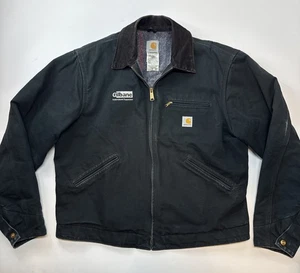 Carhartt Detroit Blanket Lined Jacket J01 Black Made in USA Size 44 REG Large - Bild 1 von 9