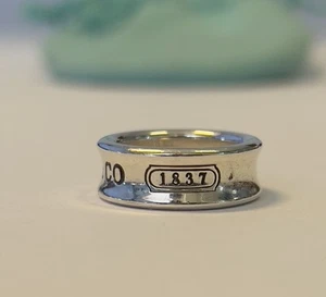 Neu Tiffany & Co 1837 Ring konkav in Sterlingsilber Größe 4 - Bild 1 von 17