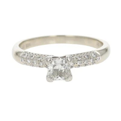 .92ctw Princess Diamond with Accents Engagement Ring 14k White Gold Size 8.25 - Image 1 of 4